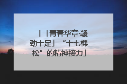 「青春华章·赣劲十足」“十七棵松”的精神接力
