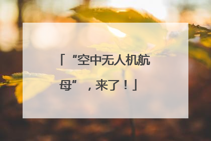“空中无人机航母”，来了！