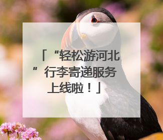 “轻松游河北”行李寄递服务上线啦！