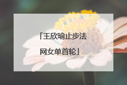 王欣瑜止步法网女单首轮