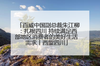 百威中国副总裁朱江柳：扎根四川 持续满足西部地区消费者的美好生活需求丨西望四川