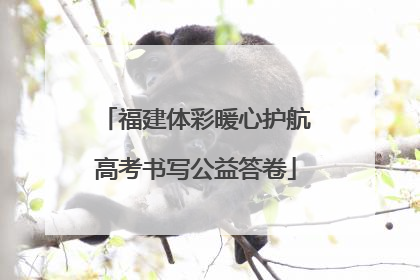 福建体彩暖心护航高考书写公益答卷