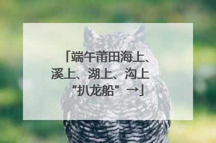 端午莆田海上、溪上、湖上、沟上“扒龙船”→