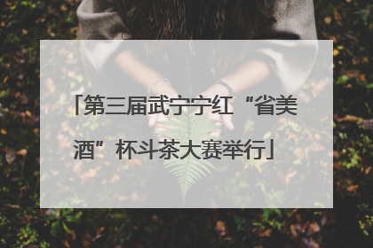 第三届武宁宁红“省美酒”杯斗茶大赛举行