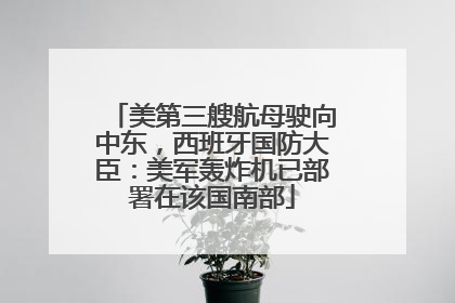 美第三艘航母驶向中东，西班牙国防大臣：美军轰炸机已部署在该国南部