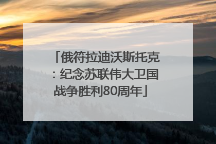 俄符拉迪沃斯托克：纪念苏联伟大卫国战争胜利80周年