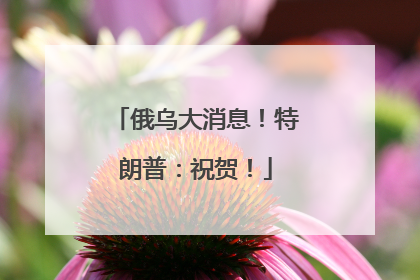 俄乌大消息！特朗普：祝贺！
