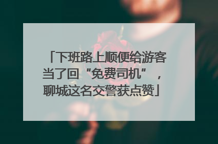下班路上顺便给游客当了回“免费司机”，聊城这名交警获点赞