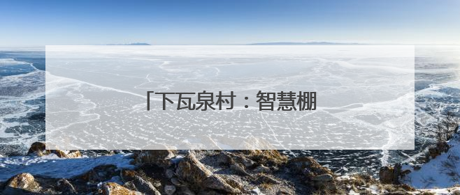 下瓦泉村：智慧棚种出“共富菜”