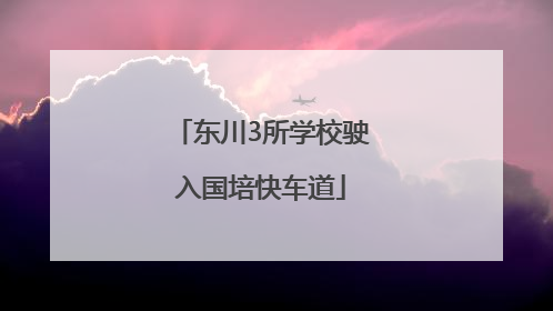 东川3所学校驶入国培快车道