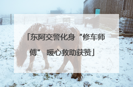 东阿交警化身“修车师傅” 暖心救助获赞
