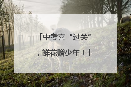 中考喜“过关”，鲜花赠少年！