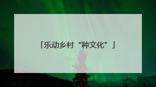 乐动乡村“种文化”