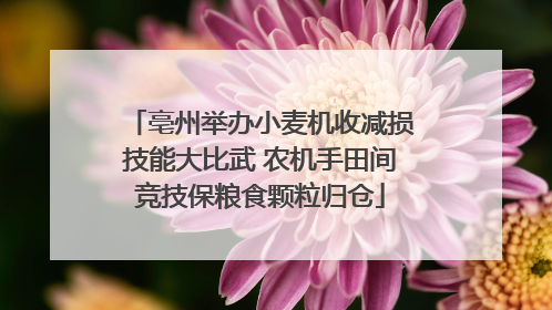 亳州举办小麦机收减损技能大比武 农机手田间竞技保粮食颗粒归仓