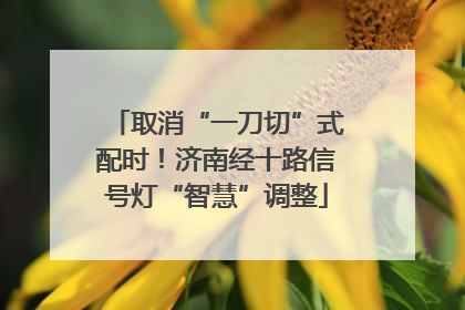 取消“一刀切”式配时！济南经十路信号灯“智慧”调整
