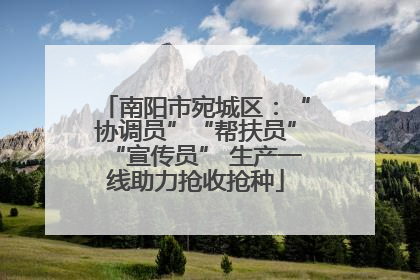 南阳市宛城区：“协调员”“帮扶员”“宣传员” 生产一线助力抢收抢种