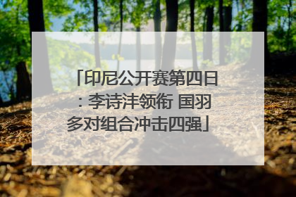 印尼公开赛第四日：李诗沣领衔 国羽多对组合冲击四强