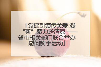 党建引领传关爱 凝“新”聚力送清凉——省市相关部门联合举办慰问骑手活动