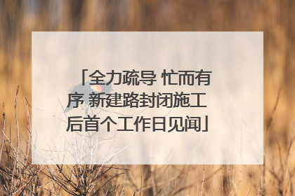 全力疏导 忙而有序 新建路封闭施工后首个工作日见闻