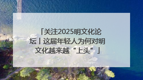 关注2025明文化论坛丨这届年轻人为何对明文化越来越“上头”
