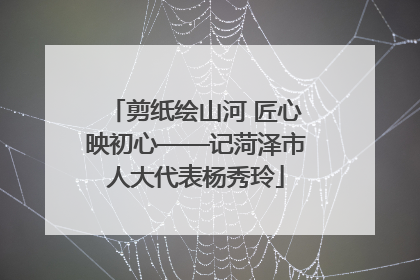 剪纸绘山河 匠心映初心——记菏泽市人大代表杨秀玲