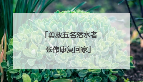勇救五名落水者 张伟康复回家