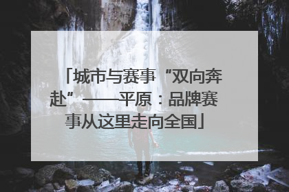 城市与赛事“双向奔赴”——平原：品牌赛事从这里走向全国