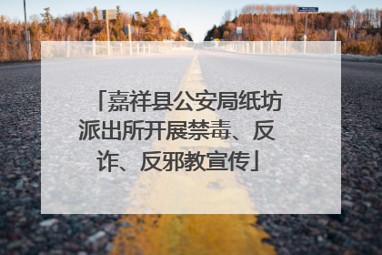 嘉祥县公安局纸坊派出所开展禁毒、反诈、反邪教宣传