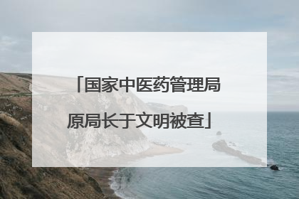 国家中医药管理局原局长于文明被查