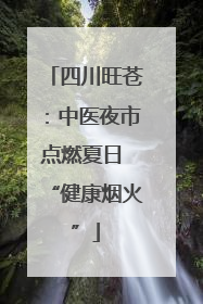 四川旺苍：中医夜市点燃夏日 “健康烟火”