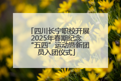 四川长宁职校开展2025年春期纪念“五四”运动暨新团员入团仪式