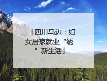 四川马边：妇女居家就业“绣”新生活