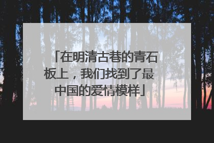 在明清古巷的青石板上，我们找到了最中国的爱情模样