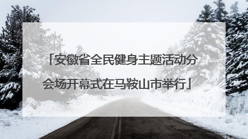 安徽省全民健身主题活动分会场开幕式在马鞍山市举行