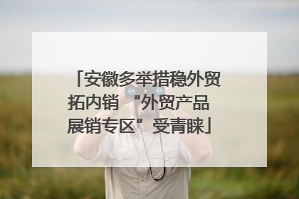 安徽多举措稳外贸拓内销 “外贸产品展销专区”受青睐