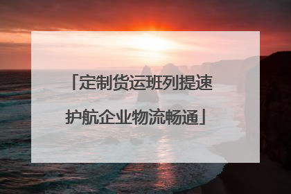 定制货运班列提速 护航企业物流畅通