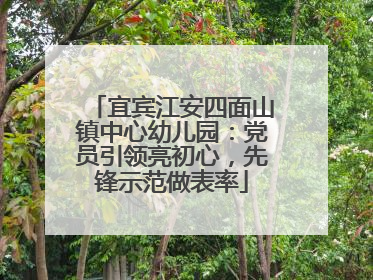 宜宾江安四面山镇中心幼儿园：党员引领亮初心，先锋示范做表率