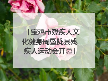 宝鸡市残疾人文化健身周暨陇县残疾人运动会开幕