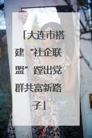 大连市搭建“社企联盟”蹚出党群共富新路子