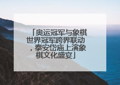 奥运冠军与象棋世界冠军跨界联动，泰安岱庙上演象棋文化盛宴