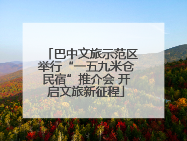 巴中文旅示范区举行“一五九米仓民宿”推介会 开启文旅新征程