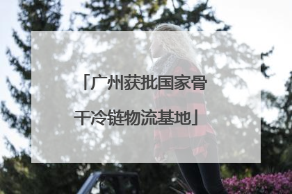 广州获批国家骨干冷链物流基地