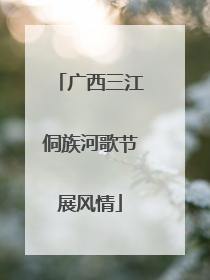 广西三江侗族河歌节展风情