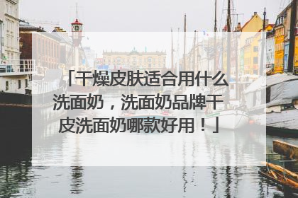 干燥皮肤适合用什么洗面奶，洗面奶品牌干皮洗面奶哪款好用！
