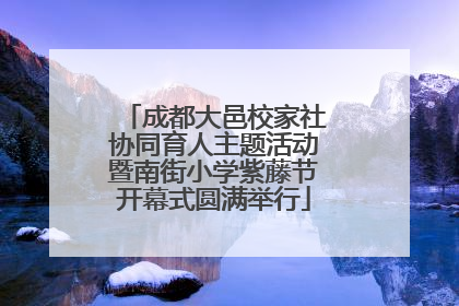 成都大邑校家社协同育人主题活动暨南街小学紫藤节开幕式圆满举行