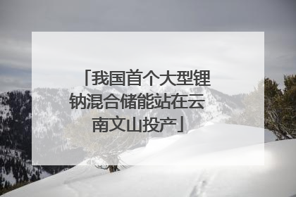 我国首个大型锂钠混合储能站在云南文山投产