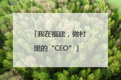 我在福建，做村里的“CEO”