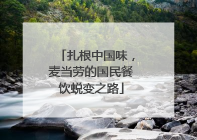 扎根中国味，麦当劳的国民餐饮蜕变之路