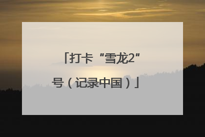 打卡“雪龙2”号（记录中国）