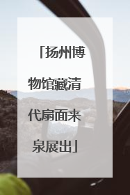 扬州博物馆藏清代扇面来泉展出